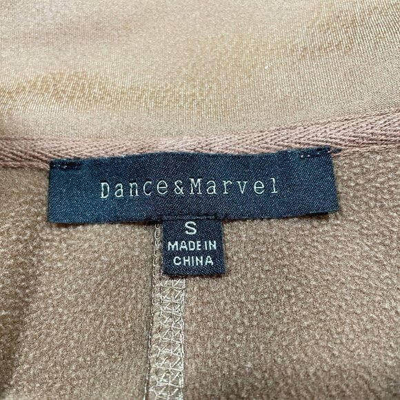 Dance And Marvel Moto Jacket Small Brown Asymmetrical Zip Fall Winter Streetwear - Picture 3 of 9